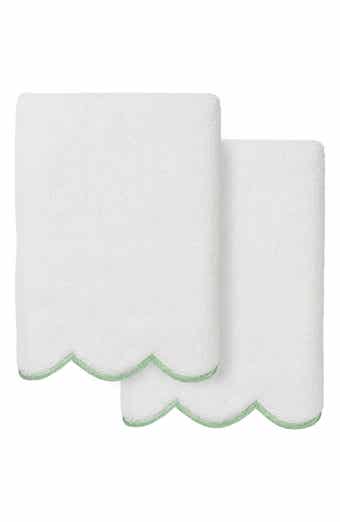 Adornia Scallop Set of 2 Hand Towels