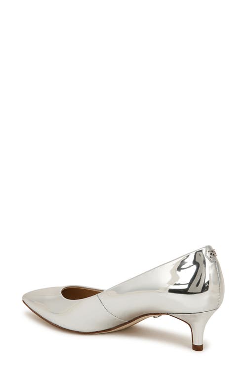 Sam Edelman Dori Kitten Heel Pump In Soft Silver