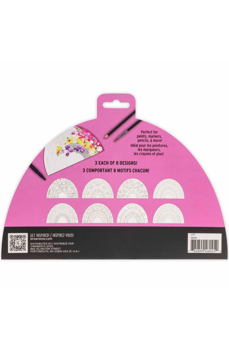 Brea Reese Vivid Mixed Media Coloring Pad 24 Sheets, Rainbow, Alternate, color, Multicolored