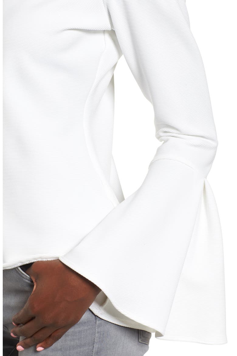 Bell Sleeve Off the Shoulder Top, Alternate, color, IVORY
