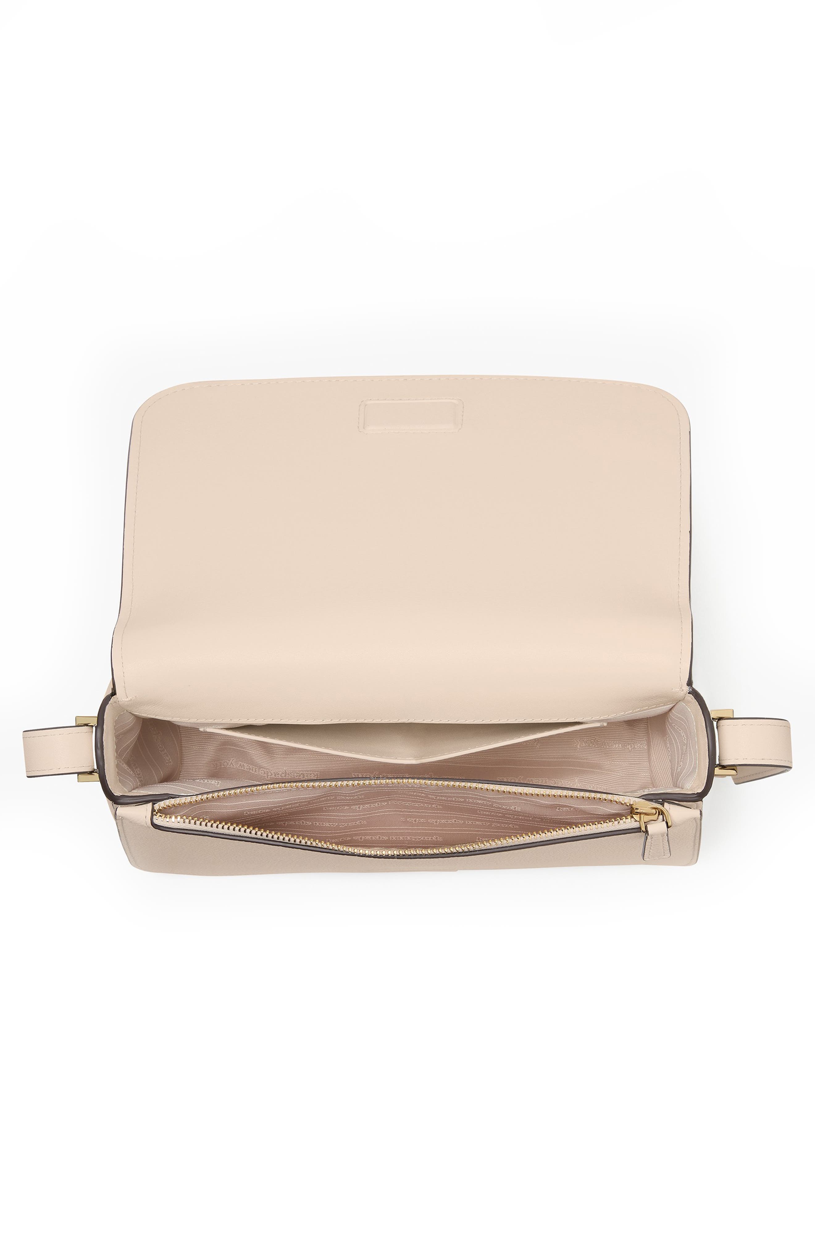 small liv pebble leather flap crossbody bag, Alternate, color, MILK GLASS