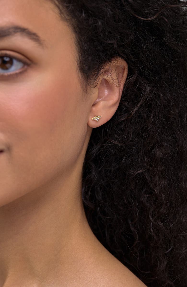 Bony Levy Solstice Dainty Stud Earrings, Alternate, color, 18K Yellow Gold