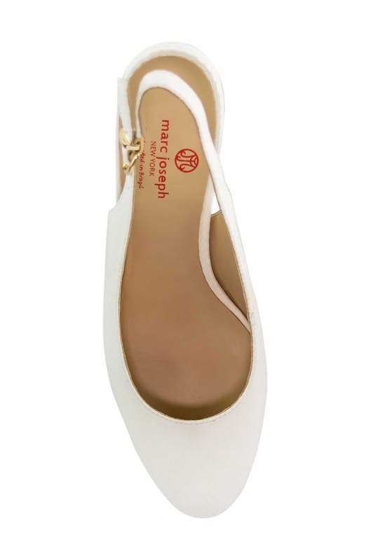 Marc Joseph New York Broad St Slingback Leather Pump, Alternate, color, White Snake