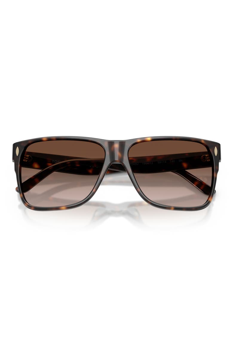 59mm Gradient Square Sunglasses, Alternate, color, DARK TORTOISE