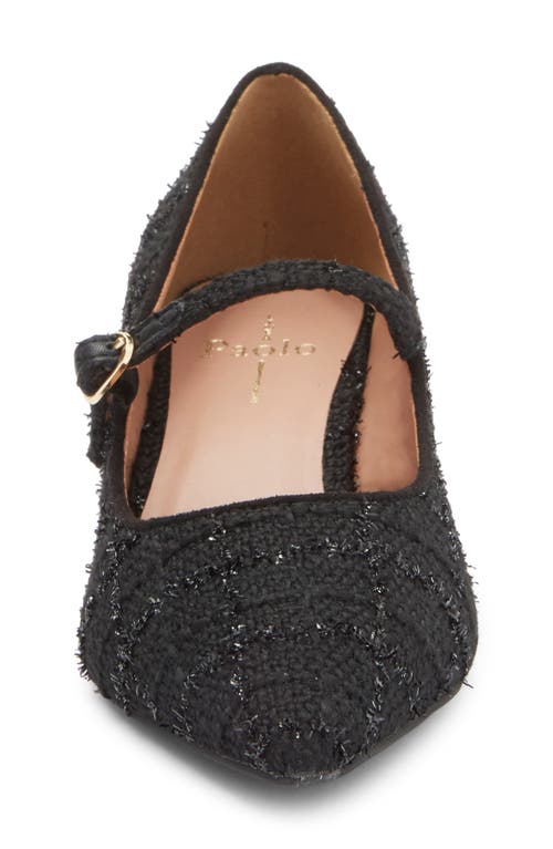 Linea Paolo Ciara Mary Jane Kitten Heel Pump In Black Fabric