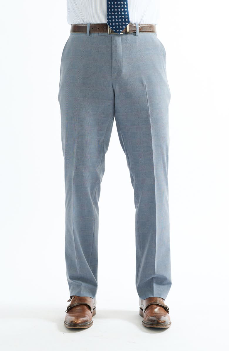 SAVILE ROW CO Hoxton Blue Plaid Stretch Suit, Alternate, color, Blue