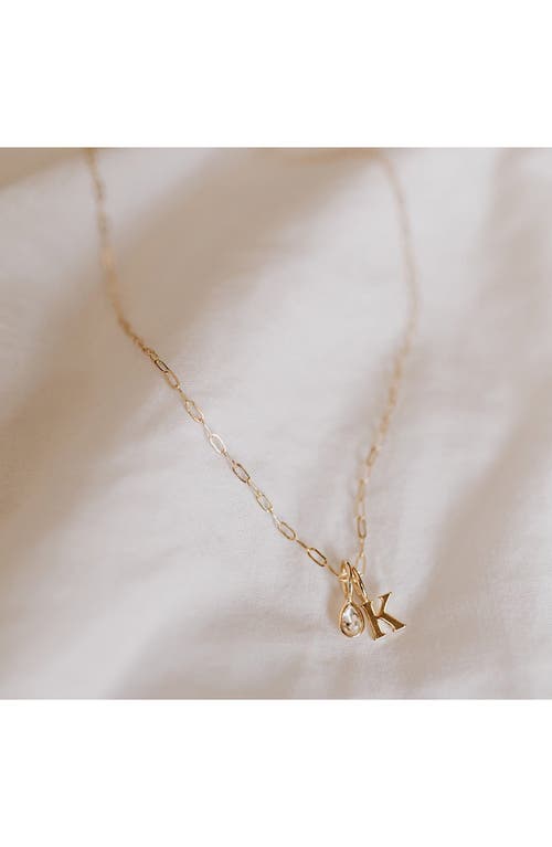 The Sis Kiss Mini Paperclip Chain Necklace In Gold