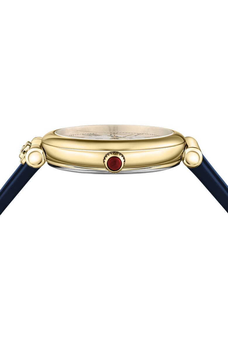 FERRAGAMO Classic Silicone Strap Watch, 42mm, Alternate, color, Gold