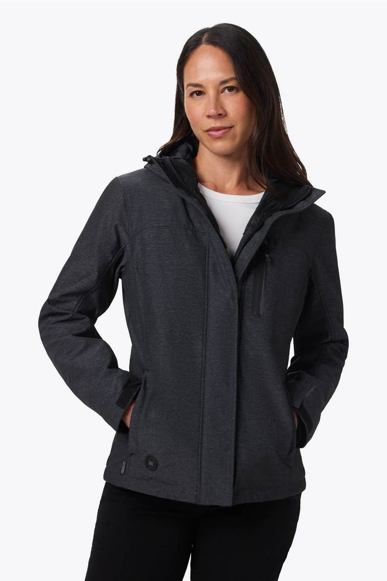 Adventure Waterproof Heated Jacket, Main, color, Heather Grey