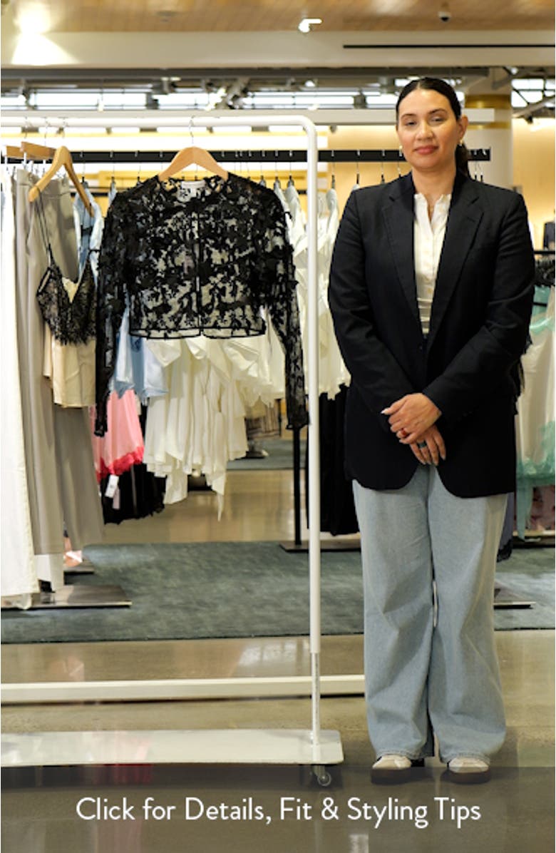 Andra Appliqué Puff Sleeve Sheer Jacket, sales video thumbnail