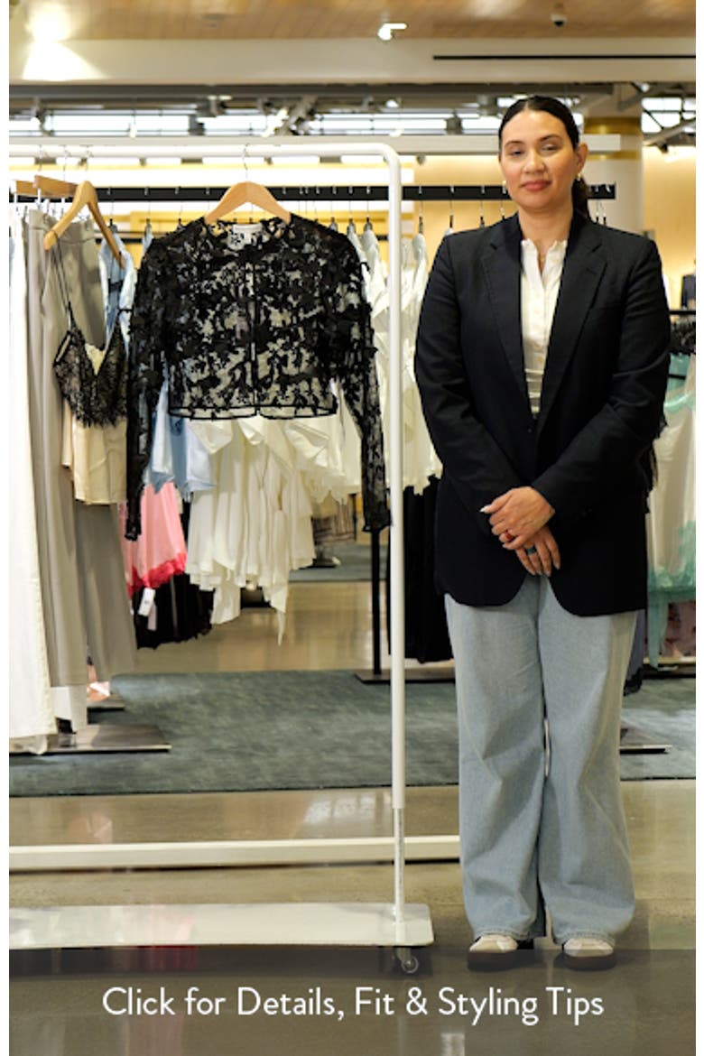 Andra Appliqué Puff Sleeve Sheer Jacket video