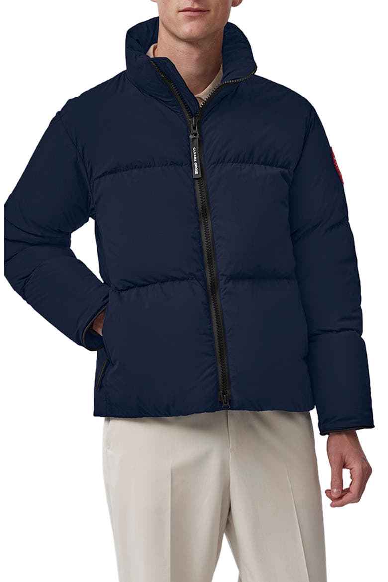 Lawrence Water Repellent 750 Fill Power Down Puffer Jacket, Main, color, ATLANTIC NAVY