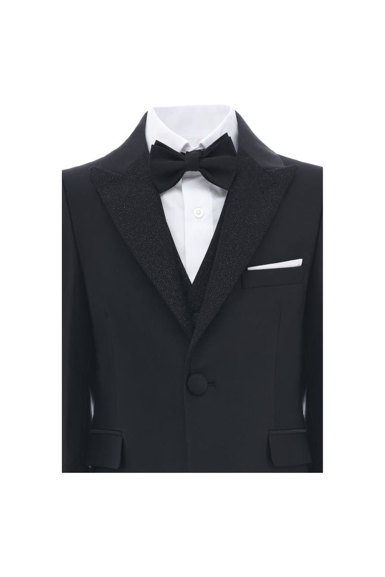 Glitter Lapel Suit, Alternate, color, Black