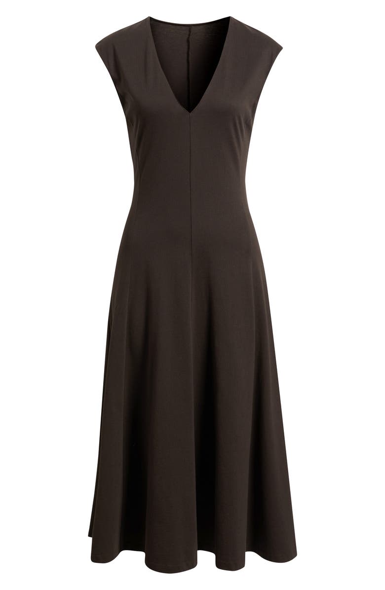 FRAME The Studio Cotton Midi Dress, Alternate, color, Mocha