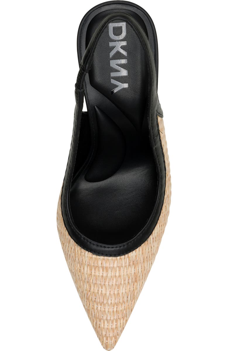 DKNY Cinette Slingback Pointed Toe Pump, Alternate, color, Natural/ Black