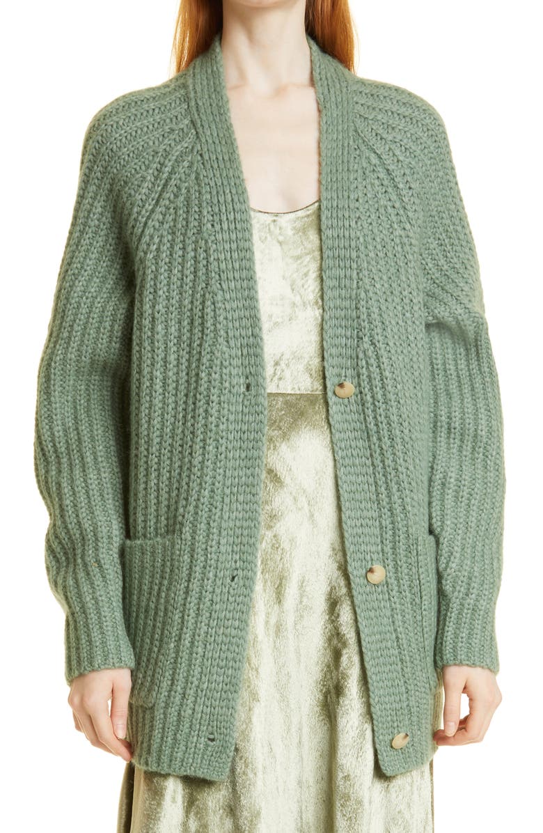 Vince Rib Alpaca & Wool Cardigan, Main, color, 