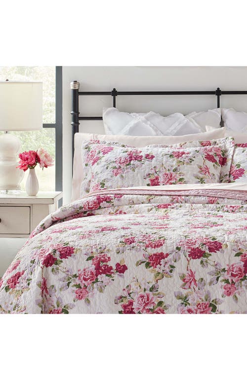 Laura Ashley Lidia Quilt & Sham Set In Multi Pink