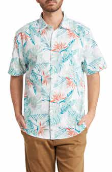 Tommy Bahama Montstera Tropical Short Sleeve Cotton Button-Up Shirt