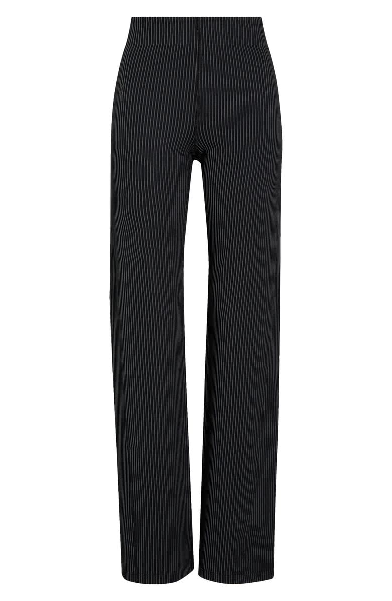 On All Day Ribbed High Waist Pants, Alternate, color, Black/ Rock