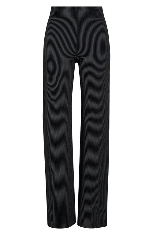 On All Day Ribbed High Waist Pants In Black
