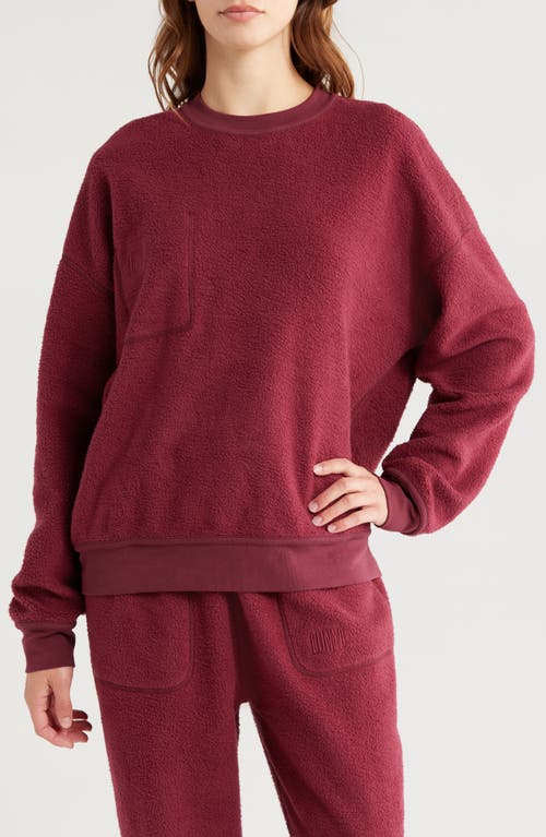 Lunya Silksweats Reversible Pocket Sweatshirt In Calliope Wine