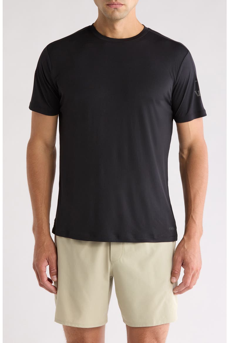 Terra Run Performance T-Shirt, Main, color, BLACK