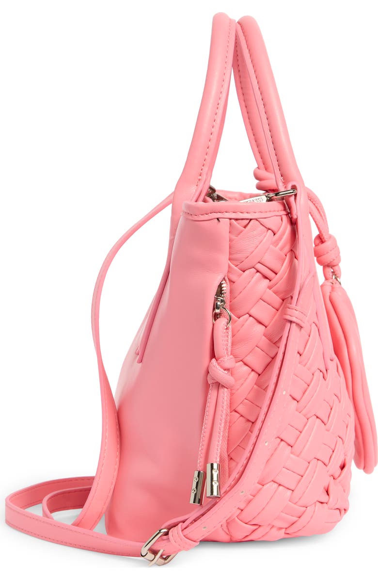 Steve Madden Bgene Woven Satchel Bag, Alternate, color, Thrift Pink