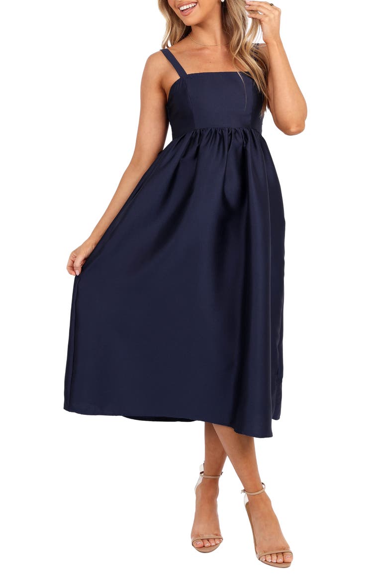 Isla A-Line Dress, Main, color, NAVY