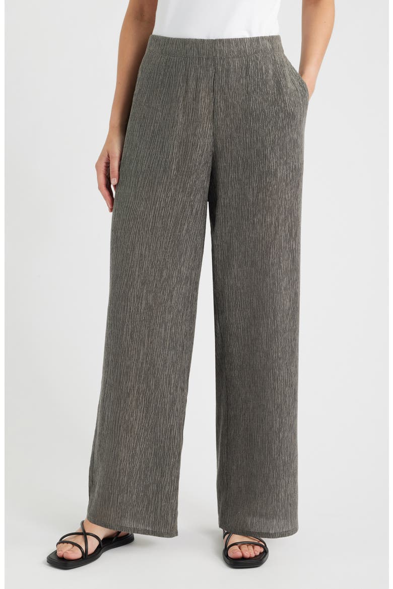 Textured Straight Leg Pants, Main, color, TWINE