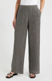 Eileen Fisher Textured Straight Leg Pants