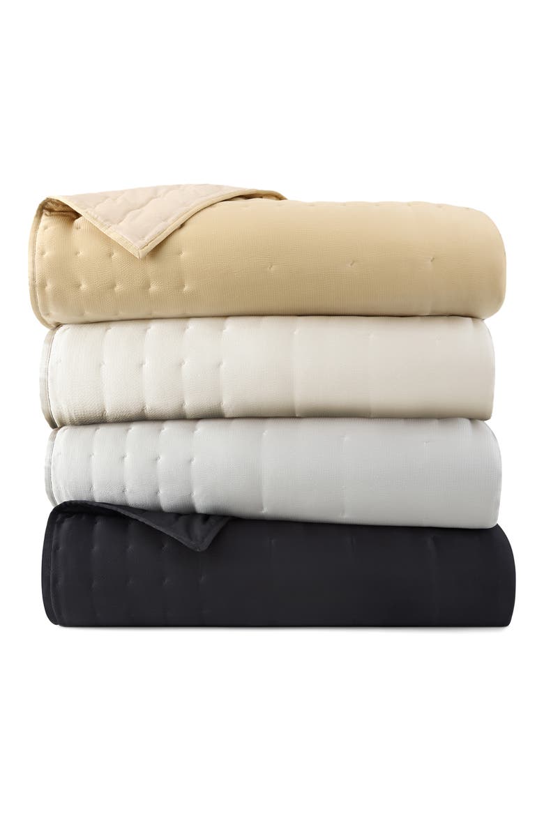 Hammered Silk & Cotton Blend Quilt, Alternate, color, IVORY