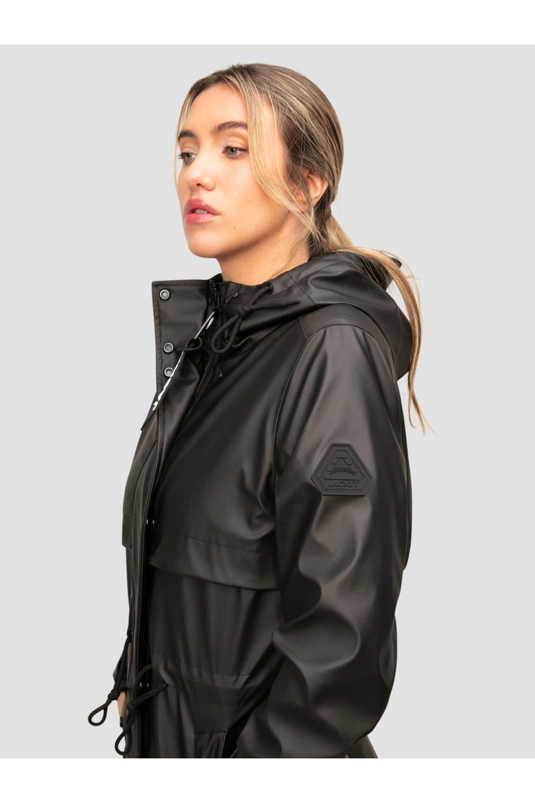 Aurora Cape Raincoat, Alternate, color, Black