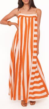 Petal & Pup Yanika Stripe Cotton Maxi Sundress
