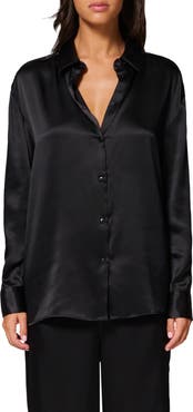 Simone Perele Love Me Silk Blend Button-Up Shirt