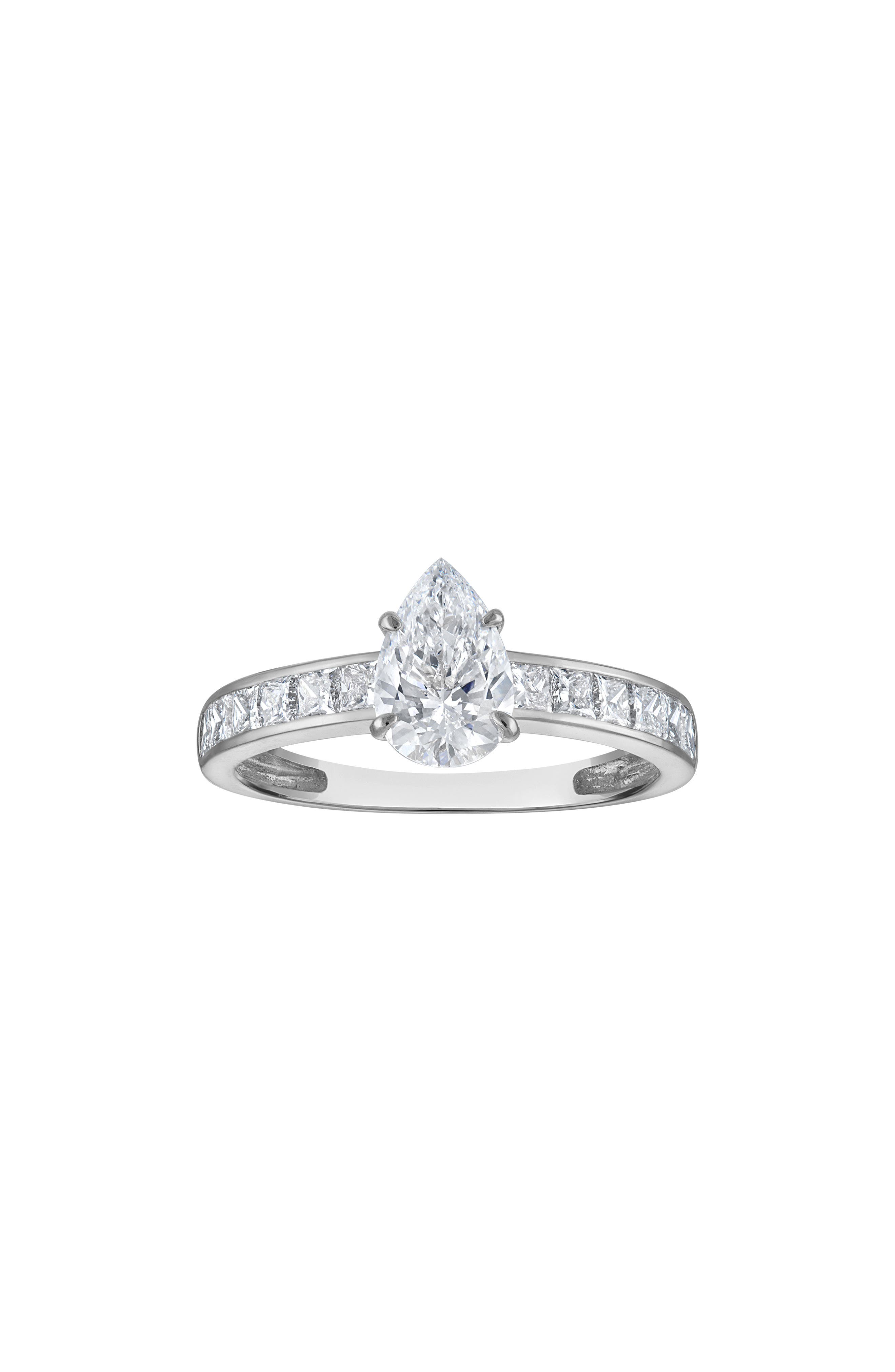 FZN 10k Gold Lab Grown Diamond Pear Ring