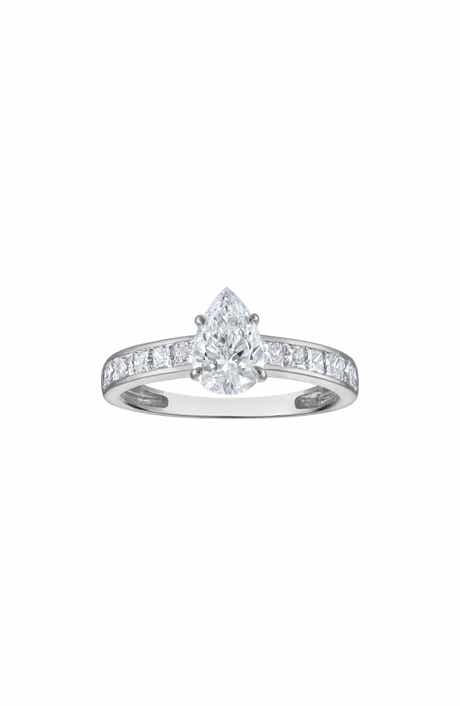 FZN 10k Gold Lab Grown Diamond Pear Ring