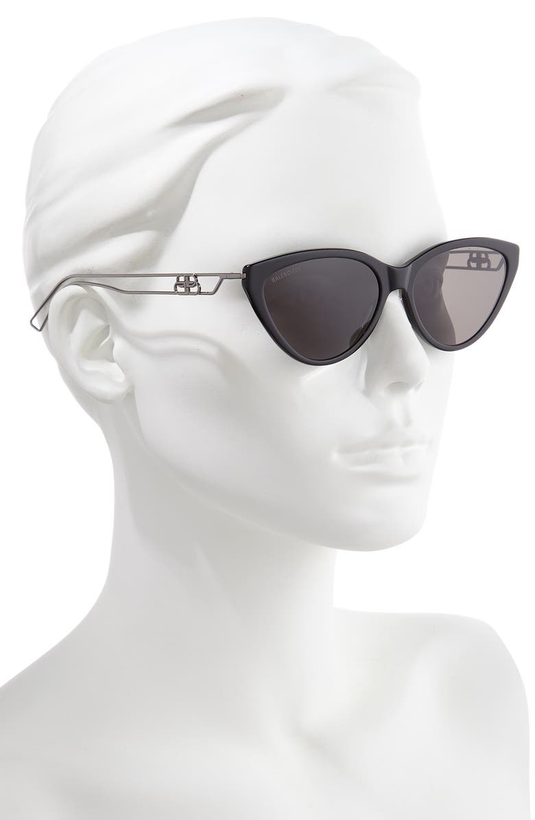 Balenciaga 56mm Cat Eye Sunglasses, Alternate, color,