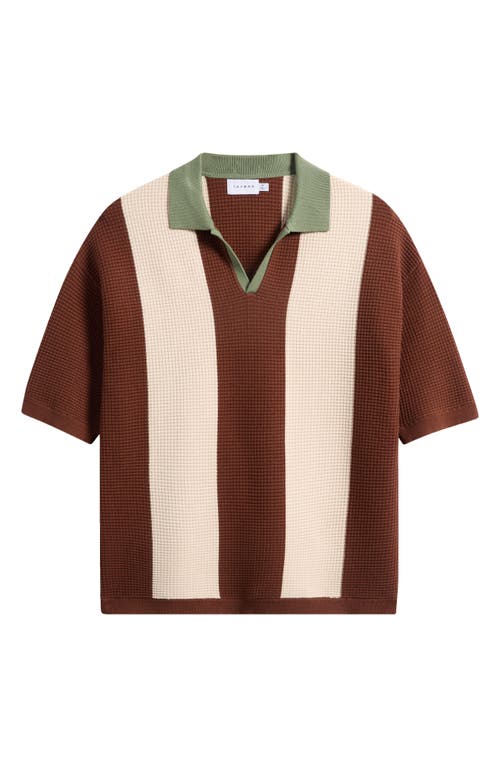 Topman Revere Colorblock Stripe Knit Polo In Multi