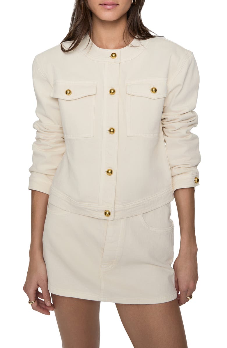 Rebecca Minkoff Arlo Patch Pocket Denim Jacket, Main, color, 