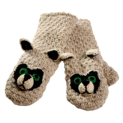 NIRVANA DESIGNS NIRVANA DESIGNS CROCHET ROCKEY RACOON MITTENS 