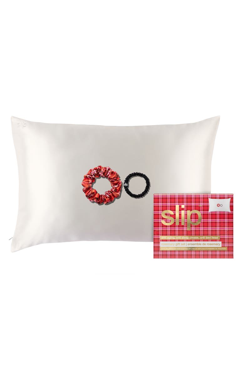 slip Pure Silk Queen Pillowcase & Scrunchie Set (Limited Edition) $109 Value, Main, color, Rosemary