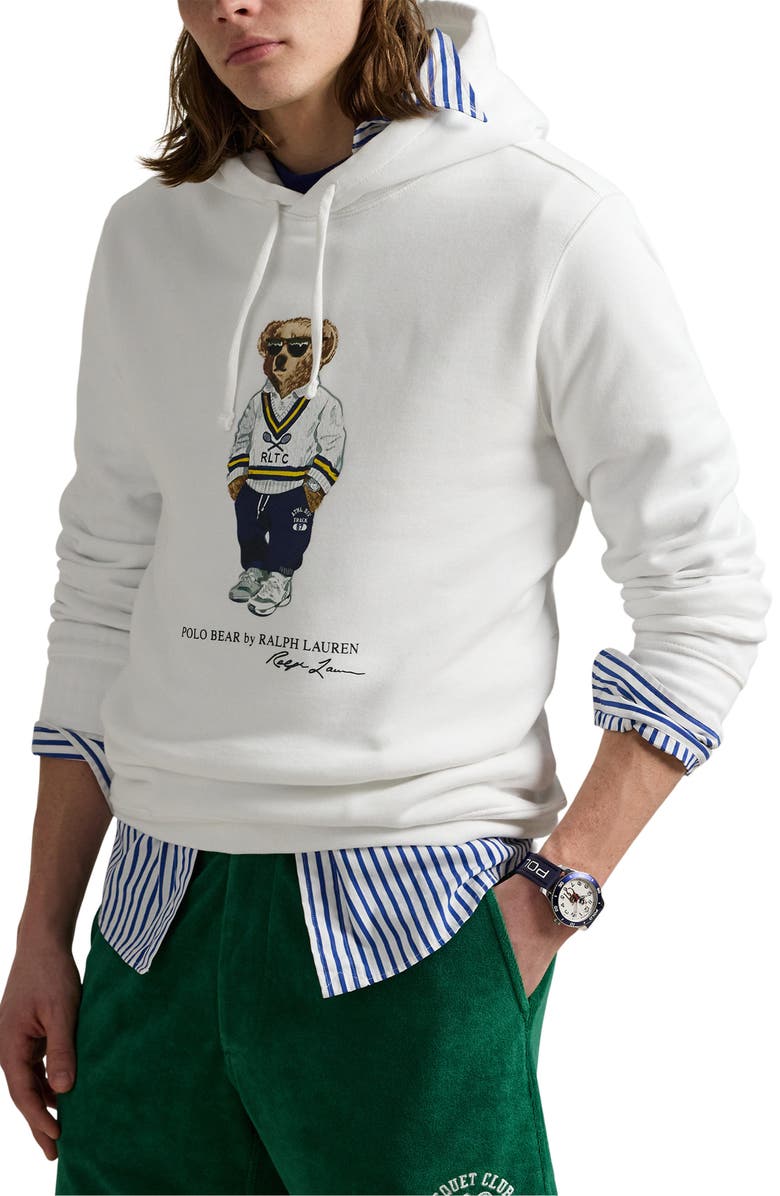 Polo Ralph Lauren Polo Bear Fleece Graphic Hoodie, Main, color, 