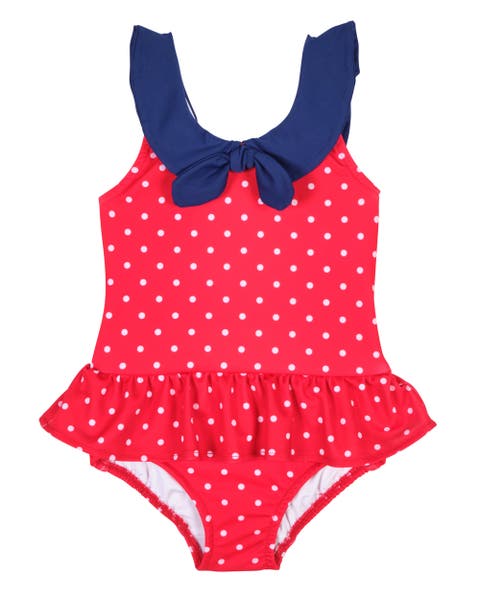 Polka Dot Sailor Swimsuit (Toddler, Little Kid, Big Kid)