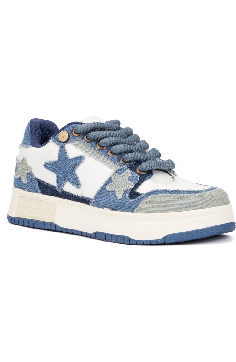 OLIVIA MILLER Stars Chunky Sneaker, Main, color, Denim