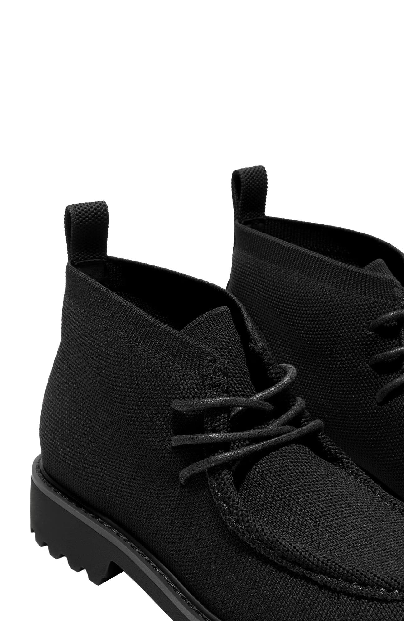 Francis Round-Toe Lug Sole Ankle Boots, Alternate, color, Black
