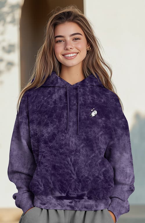 Dalix Womens Heartly Ghost Mineral Washed Hoodie