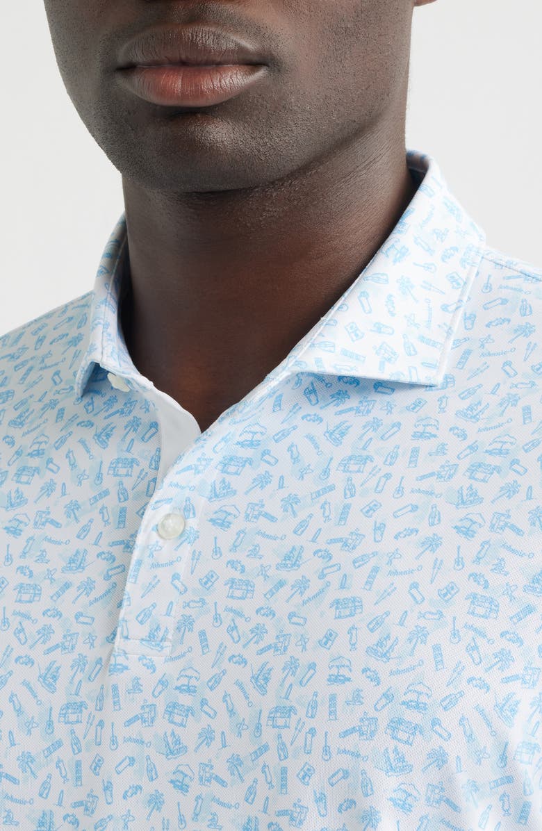 johnnie-O Cabo Breaks Performabnce Jersey Polo, Alternate, color, Maliblu