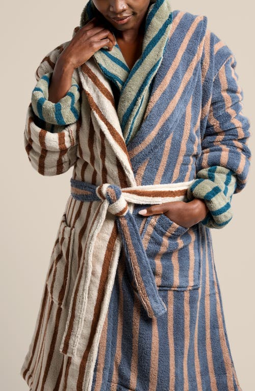 Parachute Stripe Terry Cloth Robe
