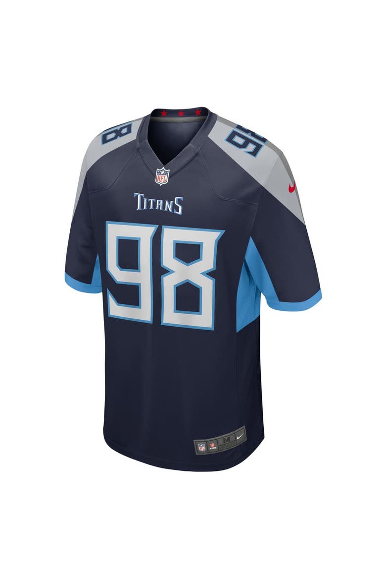 Men's Nike Jeffery Simmons  Navy Tennessee Titans  Game Jersey, Alternate, color, Navy