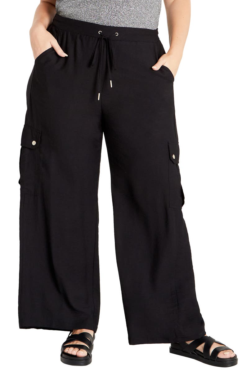 City Chic Kasbah Wide Leg Cargo Pants, Main, color,